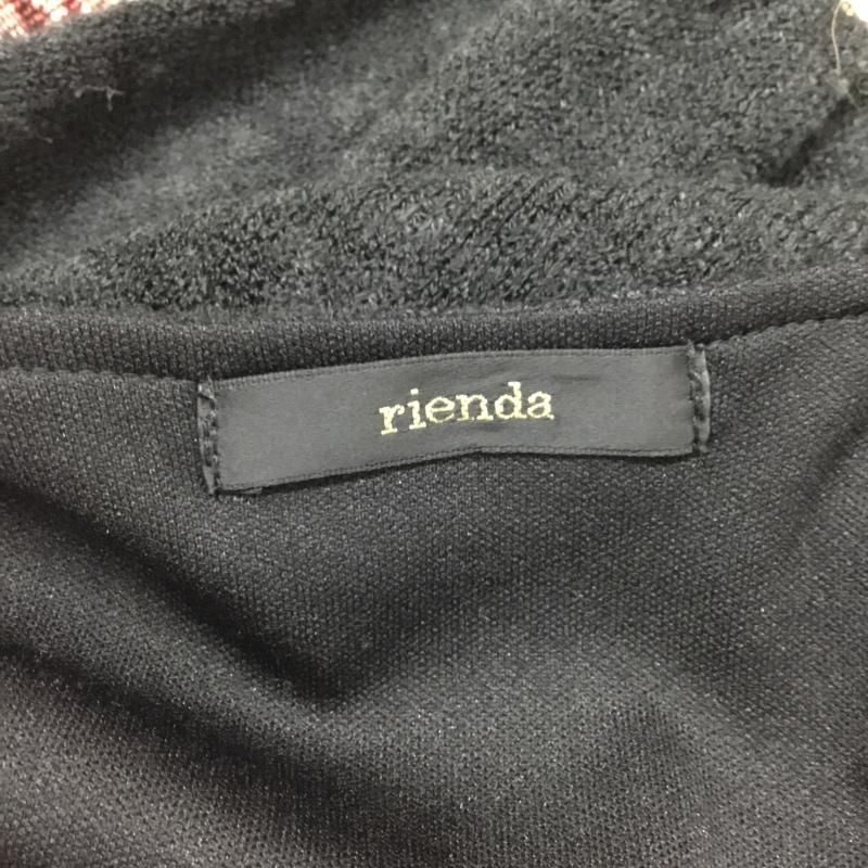 リエンダ rienda ワンピース ひざ丈スカート 1105A783-0960 ゴブラン M 花柄 黒 / ブラック /  レディース USED 古着 中古 10072145
