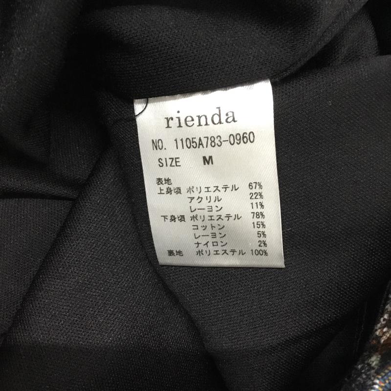 リエンダ rienda ワンピース ひざ丈スカート 1105A783-0960 ゴブラン M 花柄 黒 / ブラック /  レディース USED 古着 中古 10072145