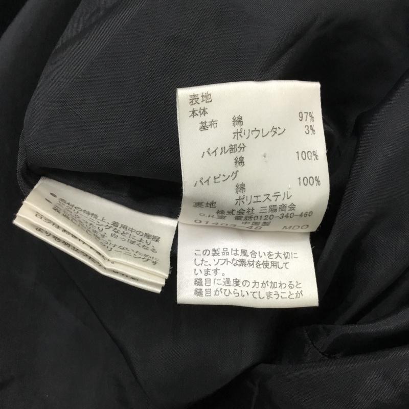 バーバリーブルーレーベル BURBERRY BLUE LABEL ワンピース ひざ丈スカート FMF32-675-09 コーデュロイ 半袖 ティアード 36 無地 黒 / ブラック /  レディース USED 古着 中古 10072148