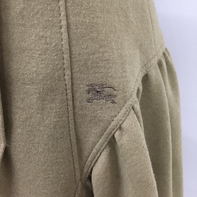 バーバリーブルーレーベル BURBERRY BLUE LABEL ワンピース ひざ丈スカート E1J59-222-40 半袖 ウール 36 ワンポイント ベージュ / ベージュ /  レディース USED 古着 中古 10072152