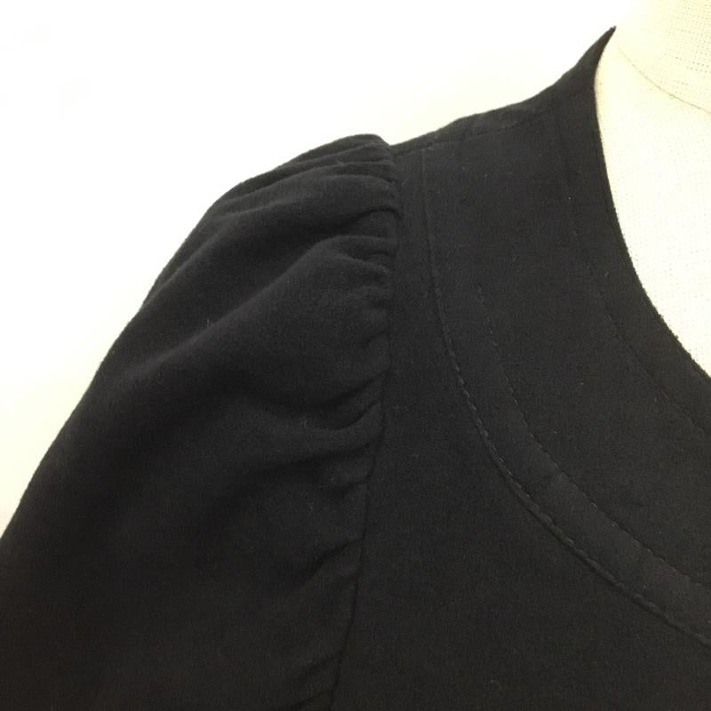 バーバリーブルーレーベル BURBERRY BLUE LABEL ワンピース ひざ丈スカート FMF50-695-09 パフスリーブ 36 ワンポイント 黒 / ブラック /  レディース USED 古着 中古 10072162
