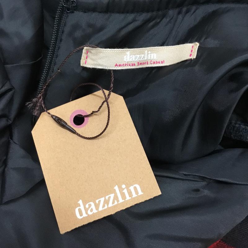 ダズリン dazzlin ワンピース ミニスカート 021330302604 ウエストベルト タグ付き 五分袖 S チェック 赤 / レッド / X 黒 / ブラック /  レディース USED 古着 中古 10072164