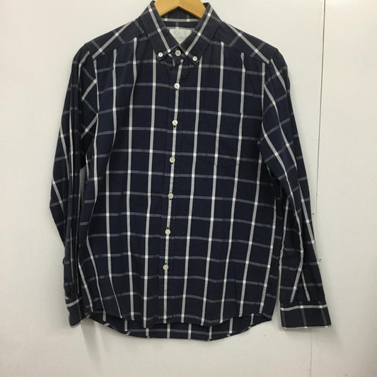 サタデーズサーフニューヨークシティー SATURDAYS SURF NYC シャツ、ブラウス 長袖 BBG-1203 ボタンダウン S チェック 紺 / ネイビー / X 白 / ホワイト /  メンズ USED 古着 中古 10072194