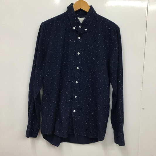 サタデーズサーフニューヨークシティー SATURDAYS SURF NYC シャツ、ブラウス 長袖 BBG-6411-B ボタンダウン S ドット 紺 / ネイビー /  メンズ USED 古着 中古 10072213