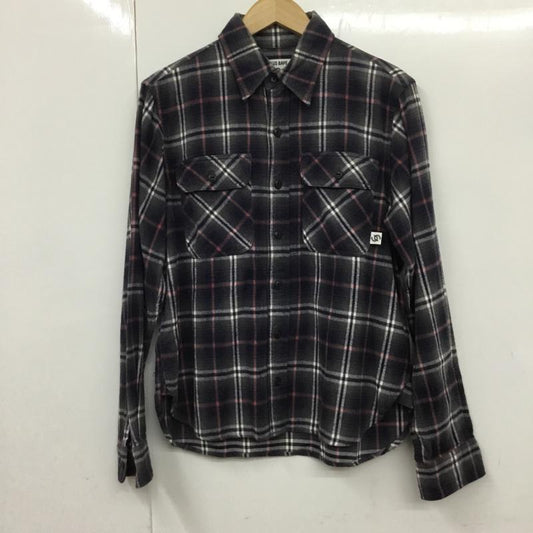 アベイシングエイプ A BATHING APE シャツ、ブラウス 長袖 URSUS BAPE ネルシャツ S チェック 灰 / グレー / X 紺 / ネイビー / X 白 / ホワイト / X 桃 / ピンク /  メンズ USED 古着 中古 10072220