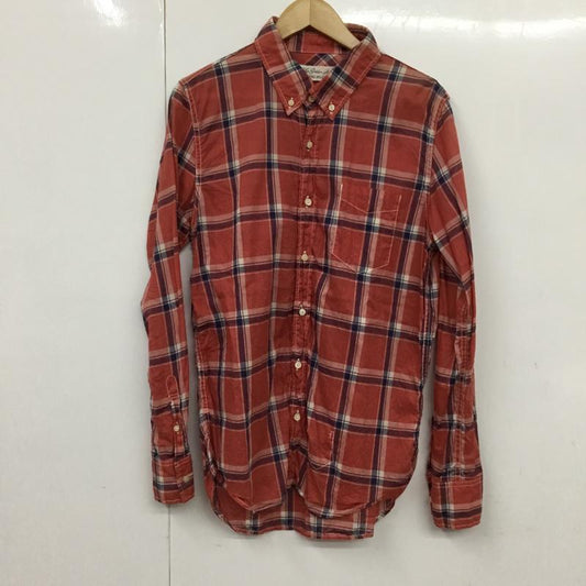 レミ レリーフ REMI RELIEF シャツ、ブラウス 長袖 ボタンダウン L チェック 赤 / レッド / X 白 / ホワイト / X 紺 / ネイビー /  メンズ USED 古着 中古 10072223