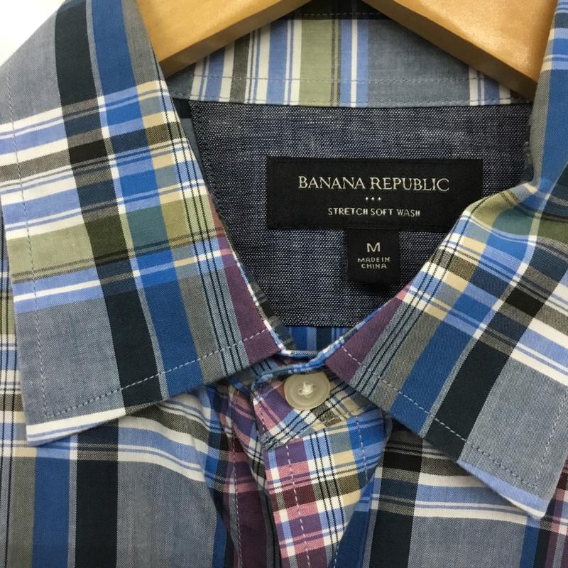 バナナリパブリック BANANA REPUBLIC シャツ、ブラウス 長袖 M チェック マルチカラー / マルチカラー /  メンズ USED 古着 中古 10072227