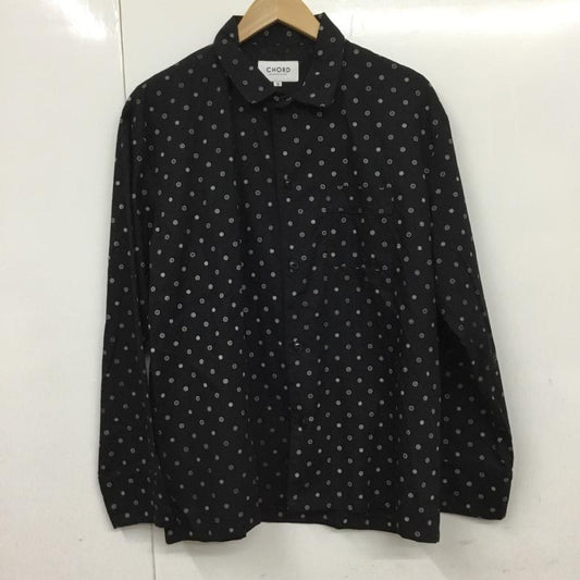 コードナンバーエイト CHORD NUMBER EIGHT シャツ、ブラウス 長袖 N8M1H1-SH02 PAJAMA SHIRT パジャマシャツ S 総柄 黒 / ブラック /  メンズ USED 古着 中古 10072233