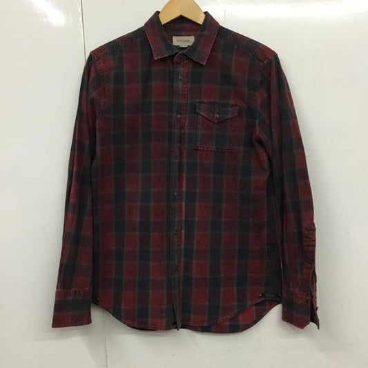 ディーゼル DIESEL シャツ、ブラウス 長袖 コットン S チェック えんじ / ワインレッド / X 紺 / ネイビー / X カーキ / カーキ /  メンズ USED 古着 中古 10072235