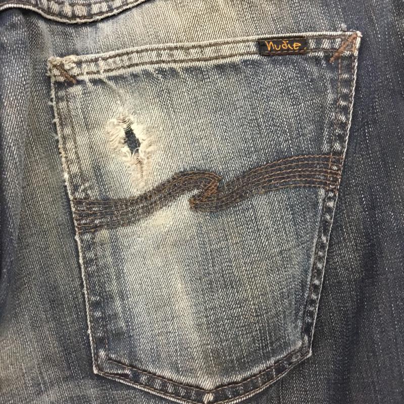 ヌーディージーンズ Nudie Jeans パンツ デニム、ジーンズ NJ1615 BOOTCUT OLA RICH BLUE W34 34インチ ロゴ、文字 紺 / ネイビー /  メンズ USED 古着 中古 10072240