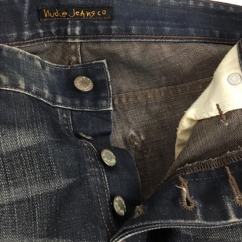 ヌーディージーンズ Nudie Jeans パンツ デニム、ジーンズ NJ1615 BOOTCUT OLA RICH BLUE W34 34インチ ロゴ、文字 紺 / ネイビー /  メンズ USED 古着 中古 10072240