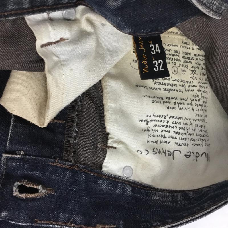 ヌーディージーンズ Nudie Jeans パンツ デニム、ジーンズ NJ1615 BOOTCUT OLA RICH BLUE W34 34インチ ロゴ、文字 紺 / ネイビー /  メンズ USED 古着 中古 10072240