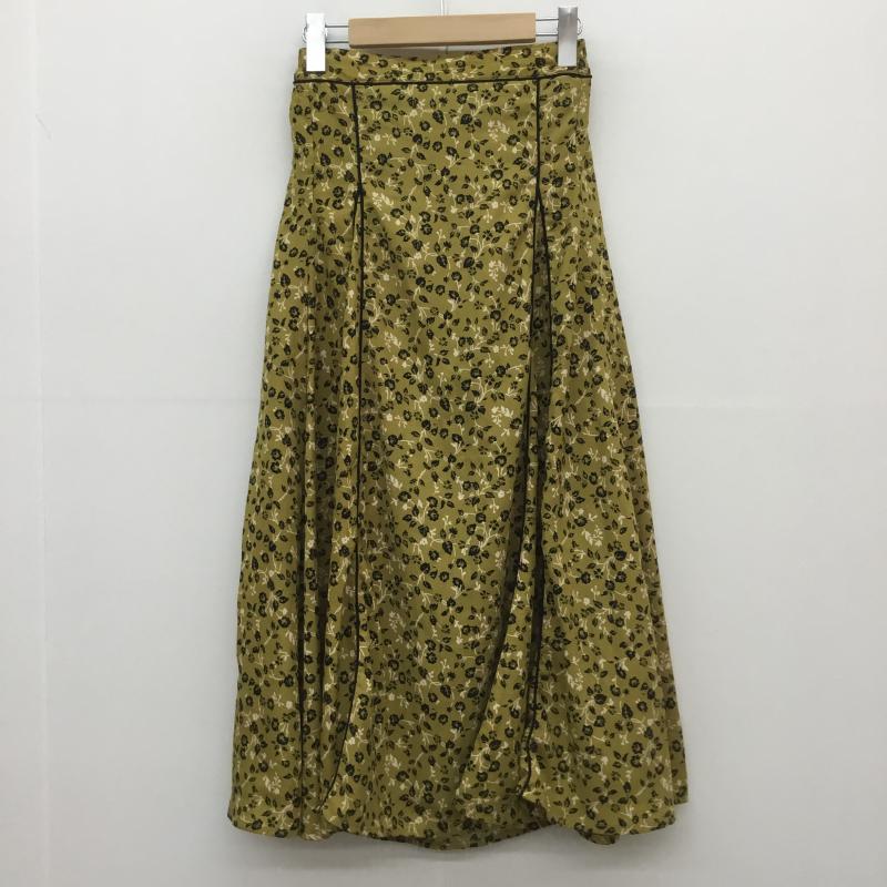 レトロガール RETRO GIRL スカート ロングスカート FREE 花柄 マスタード / マスタード /  レディース USED 古着 中古 10072342