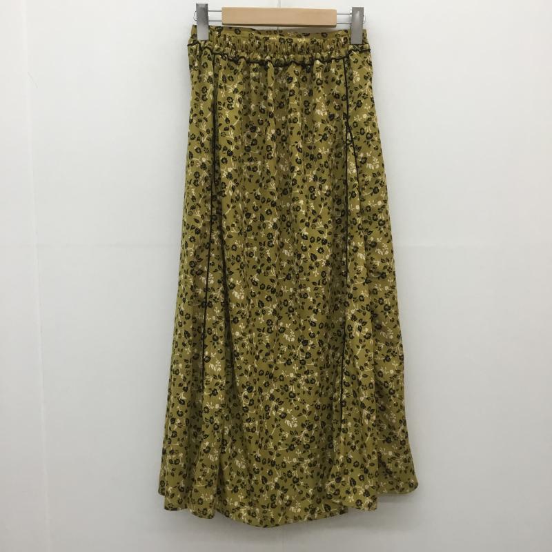 レトロガール RETRO GIRL スカート ロングスカート FREE 花柄 マスタード / マスタード /  レディース USED 古着 中古 10072342