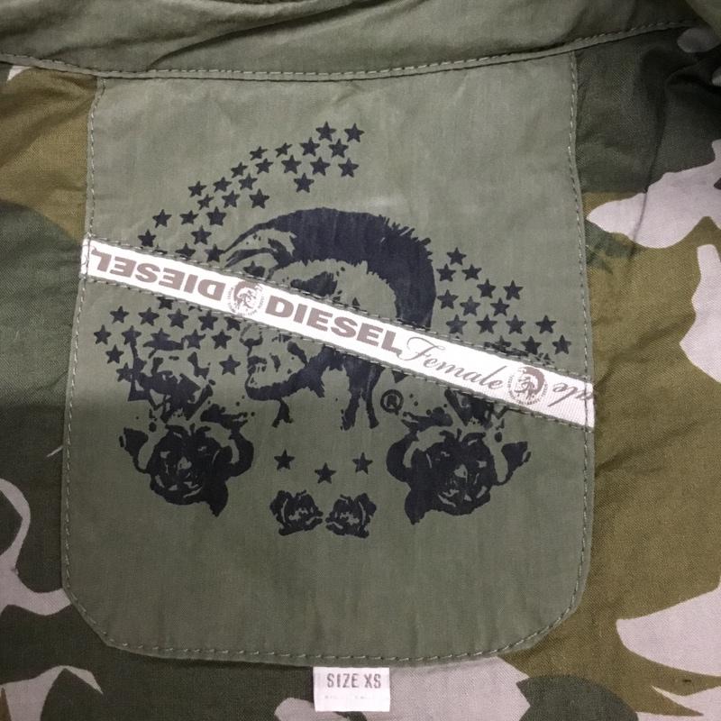 ディーゼル DIESEL ジャケット、上着 ジャケット、ブレザー ミリタリー XS ワンポイント カーキ / カーキ /  メンズ USED 古着 中古 10072383