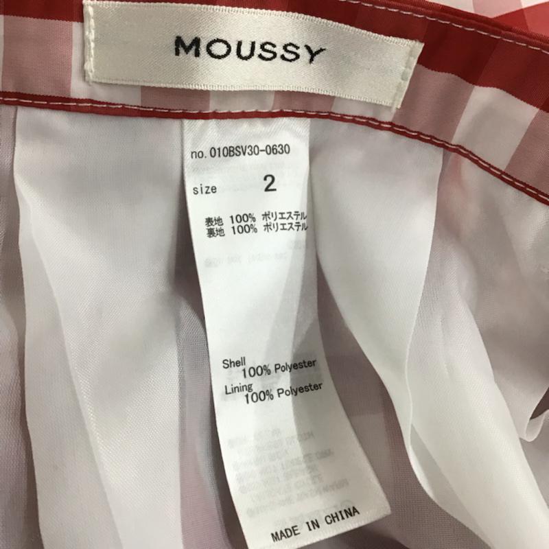 マウジー MOUSSY スカート ロングスカート 010BSV30-0630 フロントボタン 2 チェック 白 / ホワイト / X 赤 / レッド / X 桃 / ピンク /  レディース USED 古着 中古 10072488