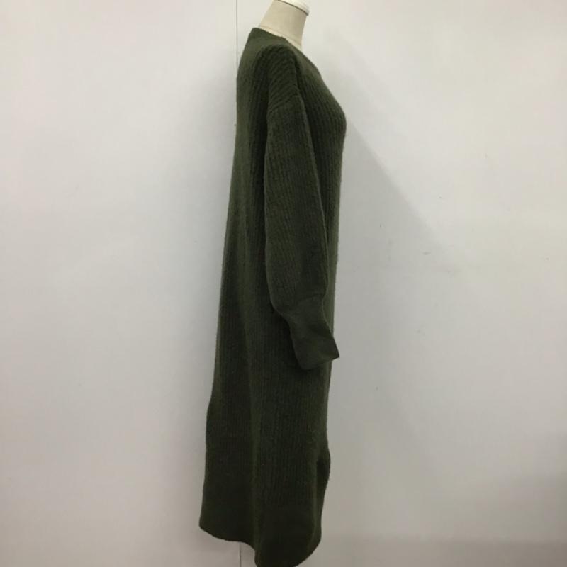 スライ SLY ワンピース ロングスカート 030CSY73-2230 クルーネックニットワンピ FREE 無地 カーキ / カーキ /  レディース USED 古着 中古 10072490