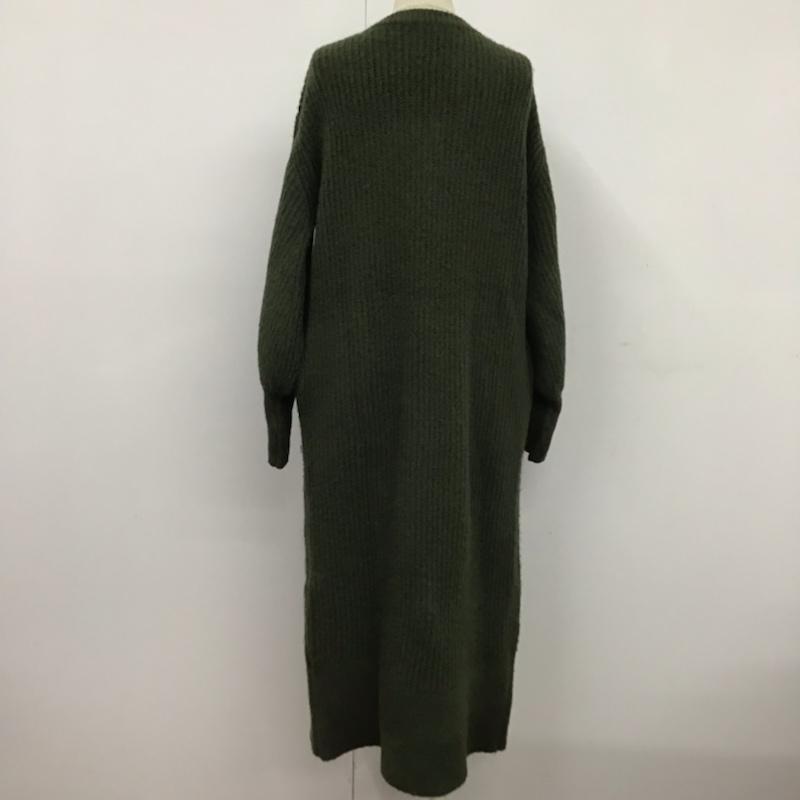 スライ SLY ワンピース ロングスカート 030CSY73-2230 クルーネックニットワンピ FREE 無地 カーキ / カーキ /  レディース USED 古着 中古 10072490