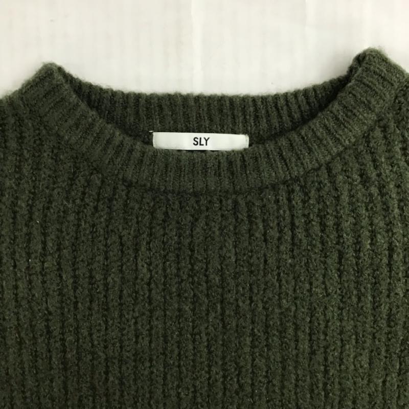 スライ SLY ワンピース ロングスカート 030CSY73-2230 クルーネックニットワンピ FREE 無地 カーキ / カーキ /  レディース USED 古着 中古 10072490
