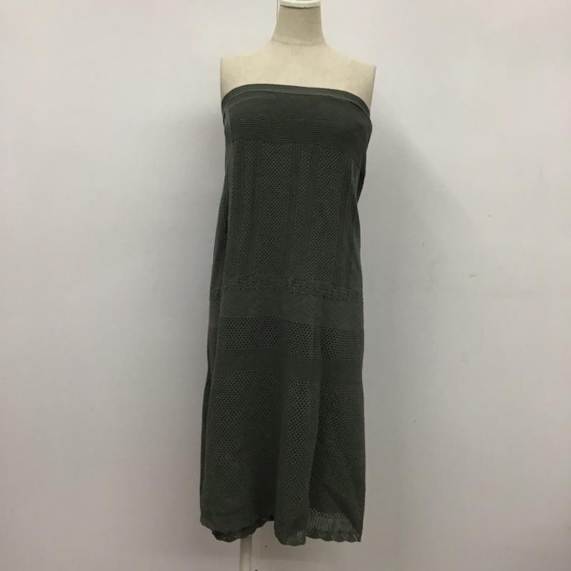 マイセルフアバハウス MYSELF ABAHOUSE スカート ひざ丈スカート 巻きスカート 無地 カーキ / カーキ /  レディース USED 古着 中古 10072491