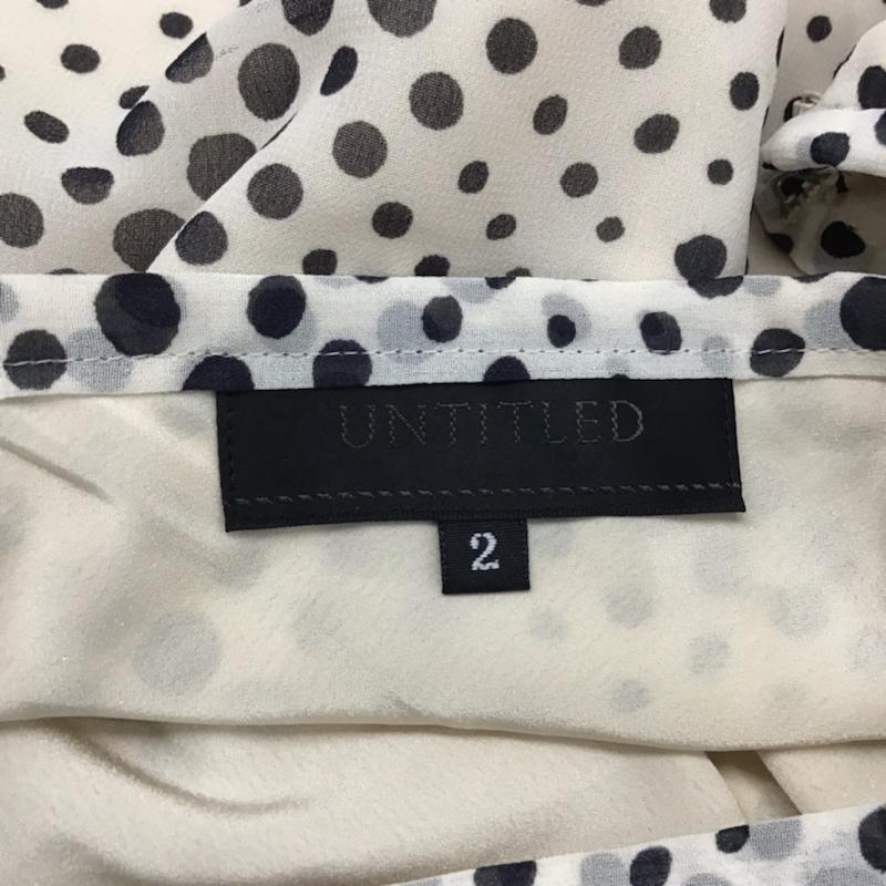 アンタイトル UNTITLED スカート ひざ丈スカート JD153-79027JJ 2 ドット アイボリー / アイボリー / X 黒 / ブラック /  レディース USED 古着 中古 10072514