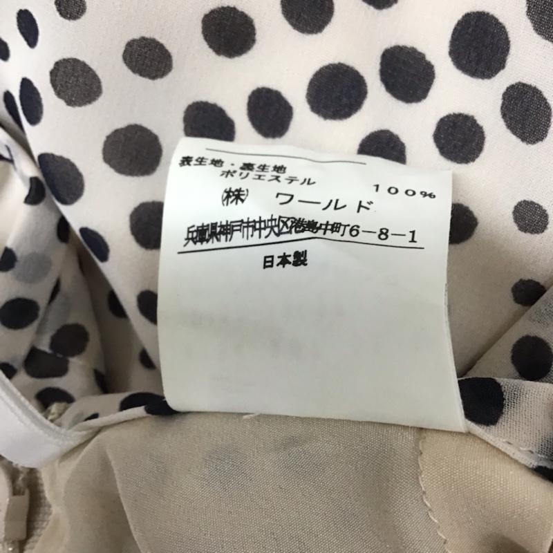 アンタイトル UNTITLED スカート ひざ丈スカート JD153-79027JJ 2 ドット アイボリー / アイボリー / X 黒 / ブラック /  レディース USED 古着 中古 10072514