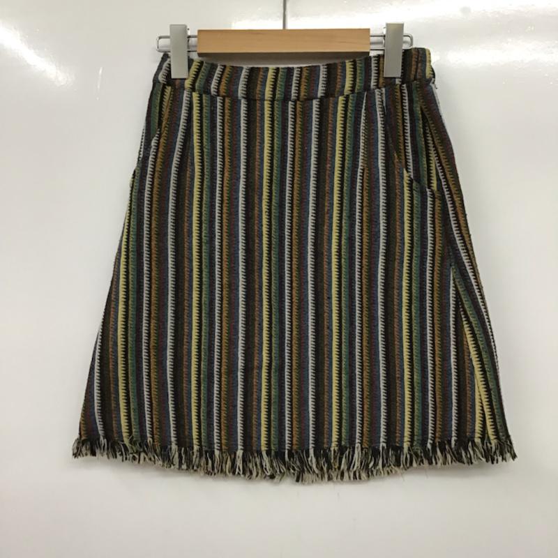 レトロガール RETRO GIRL スカート ひざ丈スカート RER005839 フリンジ ストライプ マルチカラー / マルチカラー /  レディース USED 古着 中古 10072516