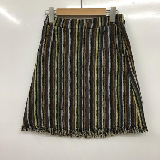 レトロガール RETRO GIRL スカート ひざ丈スカート RER005839 フリンジ ストライプ マルチカラー / マルチカラー /  レディース USED 古着 中古 10072516