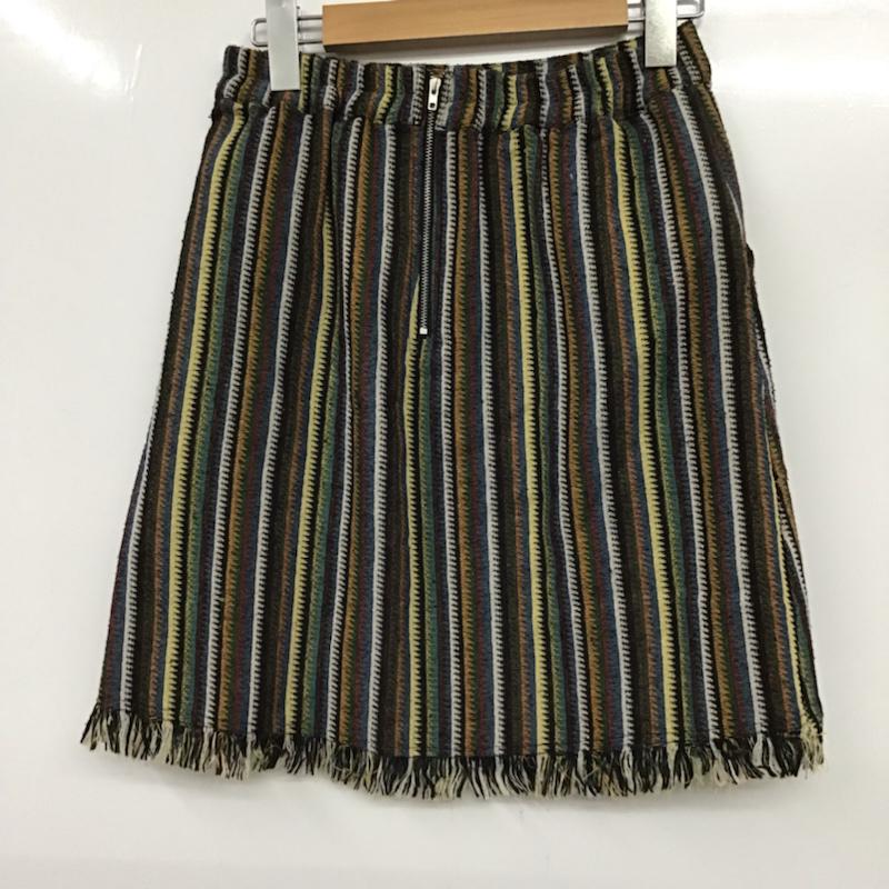 レトロガール RETRO GIRL スカート ひざ丈スカート RER005839 フリンジ ストライプ マルチカラー / マルチカラー /  レディース USED 古着 中古 10072516