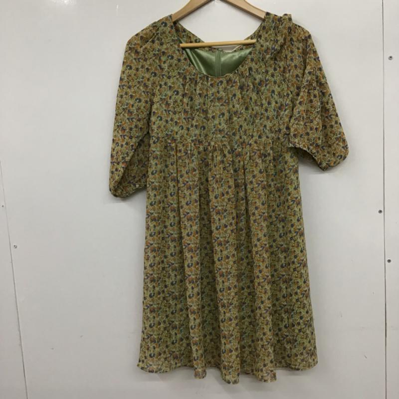 エージーバイアクアガール AGBYAQUAGIRL ワンピース ひざ丈スカート C12-59205 バックファスナー S 花柄 マルチカラー / マルチカラー /  レディース USED 古着 中古 10072525