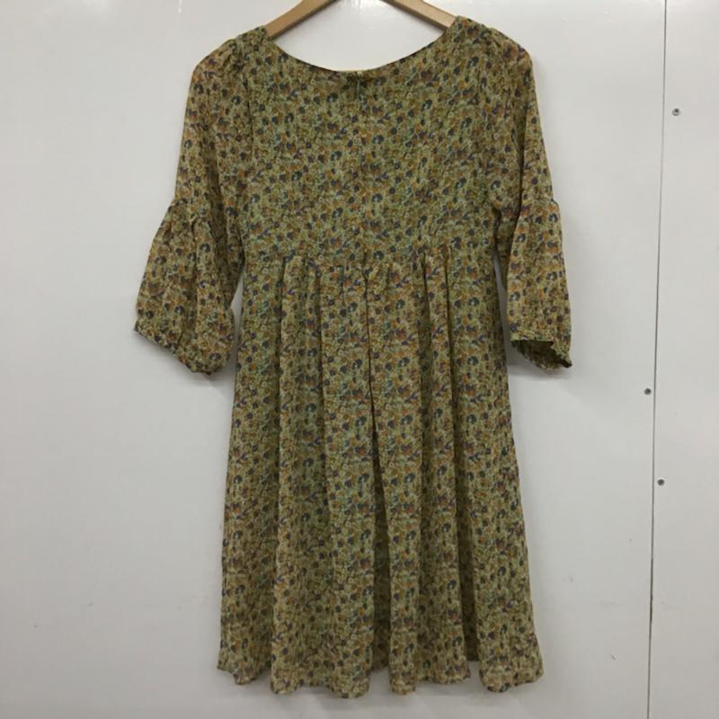エージーバイアクアガール AGBYAQUAGIRL ワンピース ひざ丈スカート C12-59205 バックファスナー S 花柄 マルチカラー / マルチカラー /  レディース USED 古着 中古 10072525