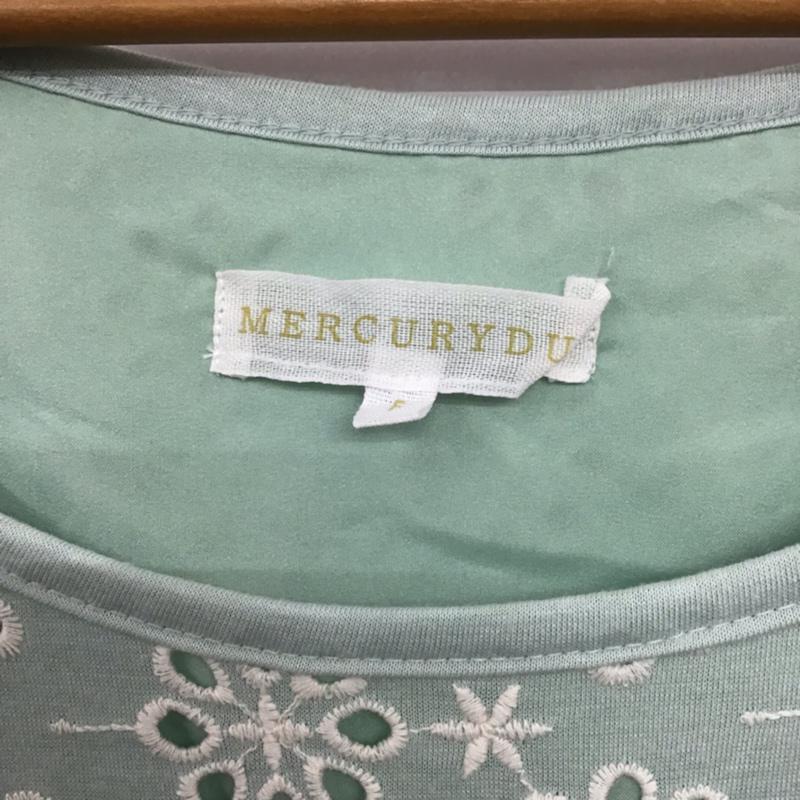 マーキュリーデュオ MERCURYDUO ワンピース ひざ丈スカート 001110304201 パフスリーブ FREE レース柄 薄緑 / ライトグリーン /  レディース USED 古着 中古 10072535