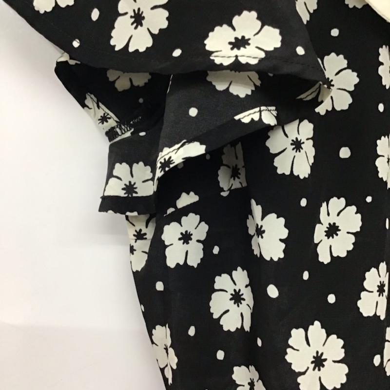 イング INGNI ワンピース ミニスカート 131-541309-01 ベルト付き M 花柄 白 / ホワイト / X 黒 / ブラック /  レディース USED 古着 中古 10072539