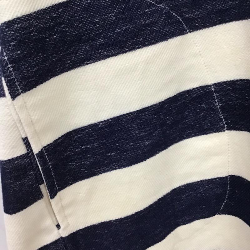 オールドベティーズ OLD BETTY S ワンピース ひざ丈スカート 半袖 ラガーシャツ ボーダー柄 紺 / ネイビー / navy X アイボリー / アイボリー / レディース USED 古着 中古 10072543