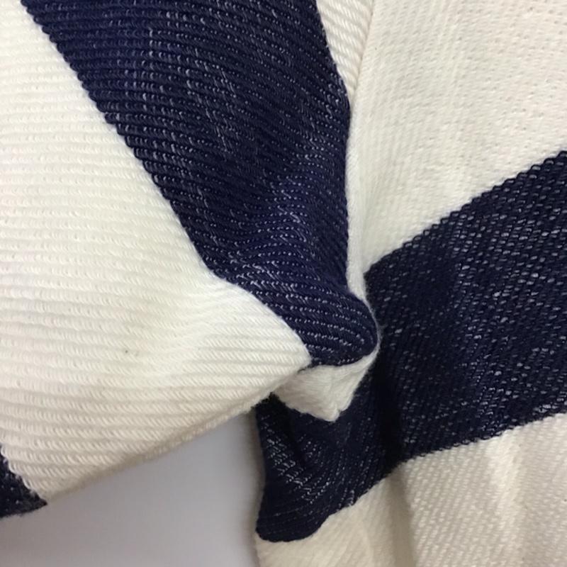 オールドベティーズ OLD BETTY S ワンピース ひざ丈スカート 半袖 ラガーシャツ ボーダー柄 紺 / ネイビー / navy X アイボリー / アイボリー / レディース USED 古着 中古 10072543