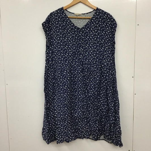 サマンサモスモス Samansa Mos2 ワンピース ロングスカート 1101542 前開き M 花柄 紺 / ネイビー /  レディース USED 古着 中古 10072546