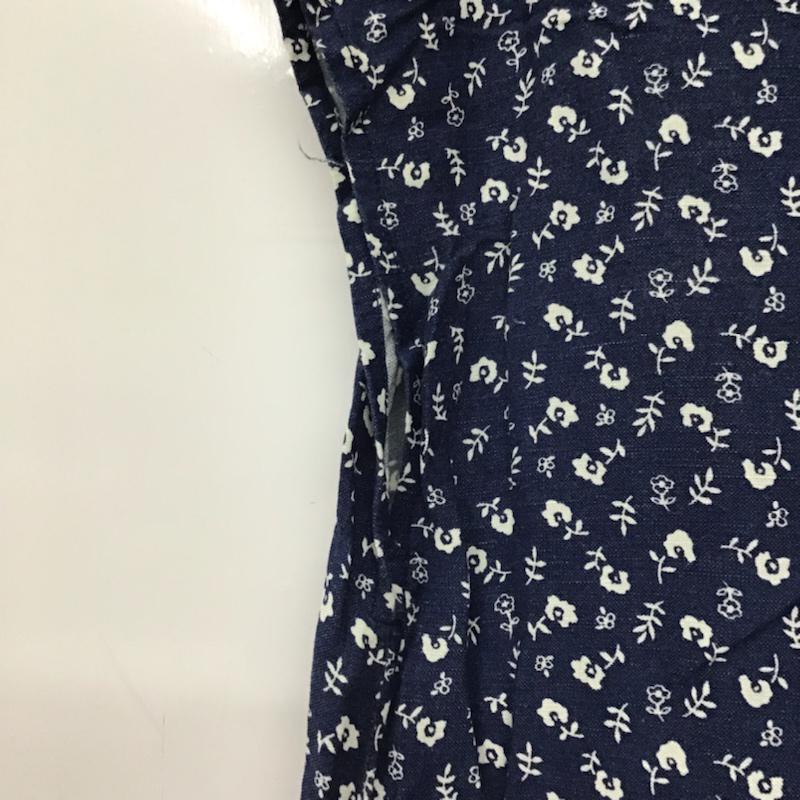 サマンサモスモス Samansa Mos2 ワンピース ロングスカート 1101542 前開き M 花柄 紺 / ネイビー /  レディース USED 古着 中古 10072546