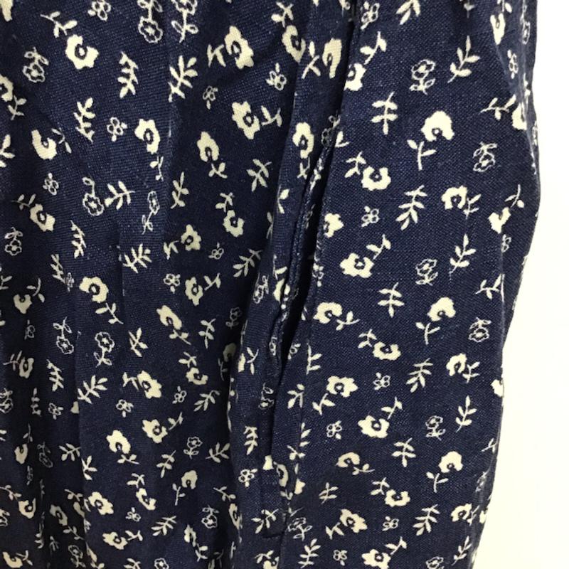 サマンサモスモス Samansa Mos2 ワンピース ロングスカート 1101542 前開き M 花柄 紺 / ネイビー /  レディース USED 古着 中古 10072546