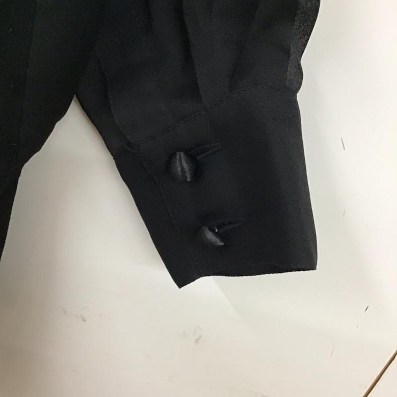 スナイデル SNIDEL カットソー 長袖 SFOD09080-102 フリル襟 FREE 無地 黒 / ブラック /  レディース USED 古着 中古 10072554