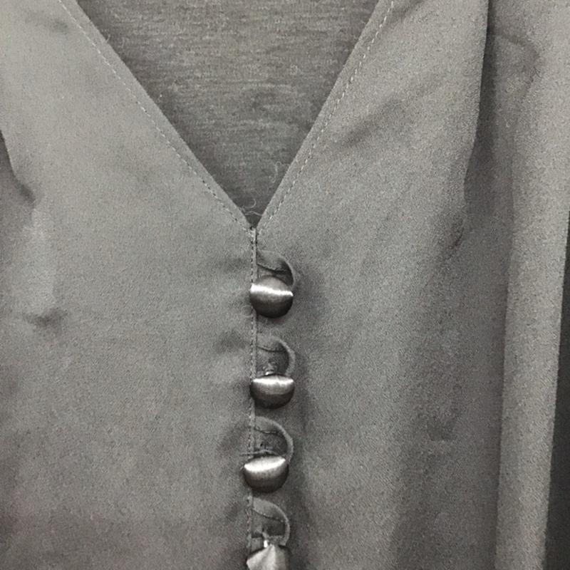 スナイデル SNIDEL カットソー 長袖 SFOD09080-102 フリル襟 FREE 無地 黒 / ブラック /  レディース USED 古着 中古 10072554