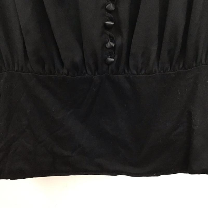 スナイデル SNIDEL カットソー 長袖 SFOD09080-102 フリル襟 FREE 無地 黒 / ブラック /  レディース USED 古着 中古 10072554