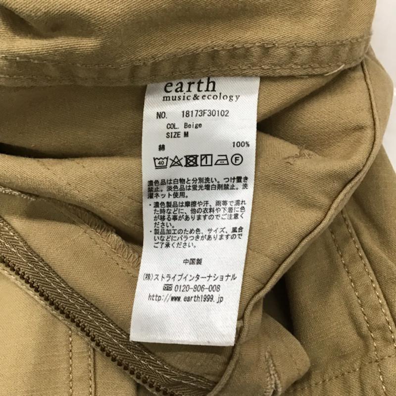 アースミュージックアンドエコロジー earth music&ecology パンツ ワークパンツ、ペインターパンツ 18173F30102 ベイカーパンツ M 無地 ベージュ / ベージュ /  レディース USED 古着 中古 10072557