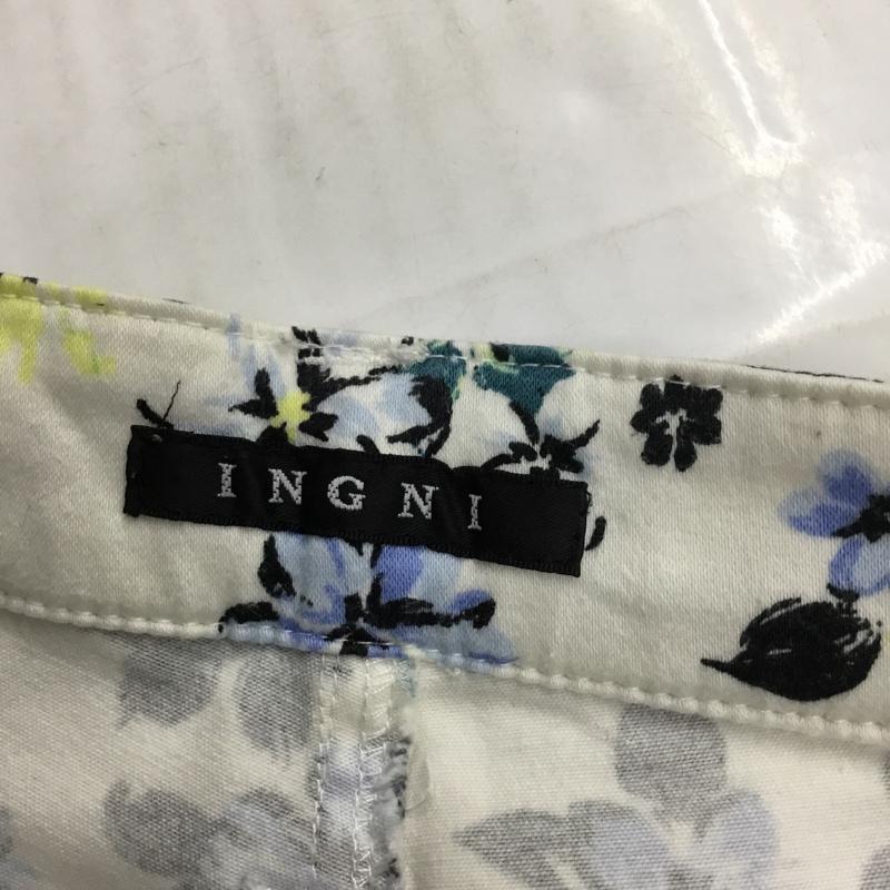 イング INGNI ボトムス ボトムス 131-340944-00 スキニー M 花柄 白 / ホワイト /  レディース USED 古着 中古 10072560