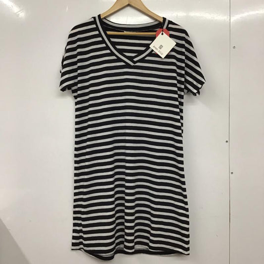 アヴァンリリィ Avan Lily ワンピース ミニスカート 1809A183-0830 カットソー FREE 無地 白 / ホワイト / X 黒 / ブラック /  レディース USED 古着 中古 10072568