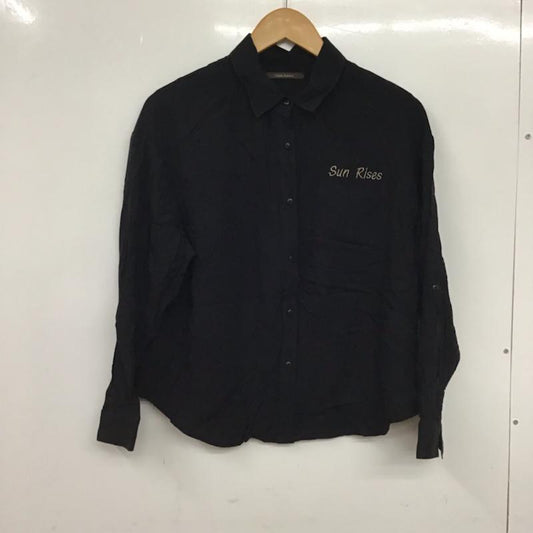 チャオパニック CIAOPANIC シャツ、ブラウス 長袖 91385 バックロゴ M 刺繍 黒 / ブラック /  レディース USED 古着 中古 10072575