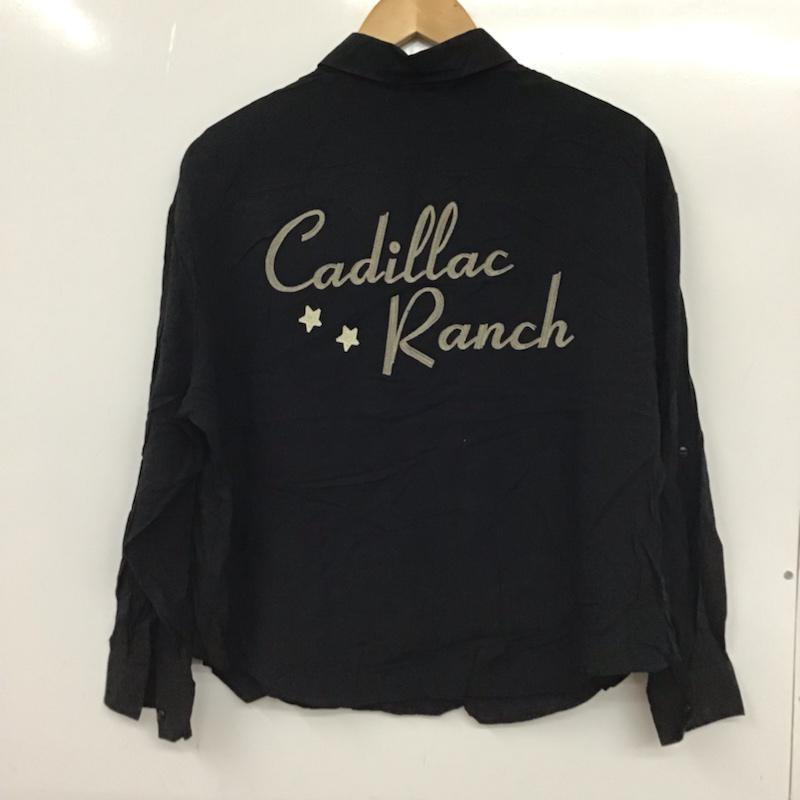 チャオパニック CIAOPANIC シャツ、ブラウス 長袖 91385 バックロゴ M 刺繍 黒 / ブラック /  レディース USED 古着 中古 10072575