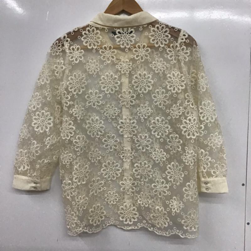 ヘザー Heather シャツ、ブラウス 七分袖 HE060110AS 総レース FREE 花柄 アイボリー / アイボリー /  レディース USED 古着 中古 10072580