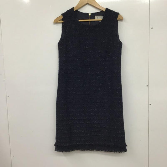 ロペピクニック ROPE' PICNIC ワンピース ひざ丈スカート 38 無地 紺 / ネイビー /  レディース USED 古着 中古 10072582