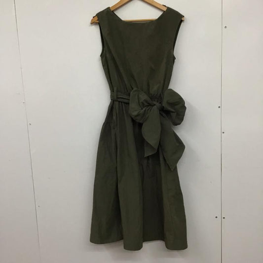 レイビームス Ray BEAMS ワンピース ひざ丈スカート 1 無地 カーキ / カーキ /  レディース USED 古着 中古 10072591