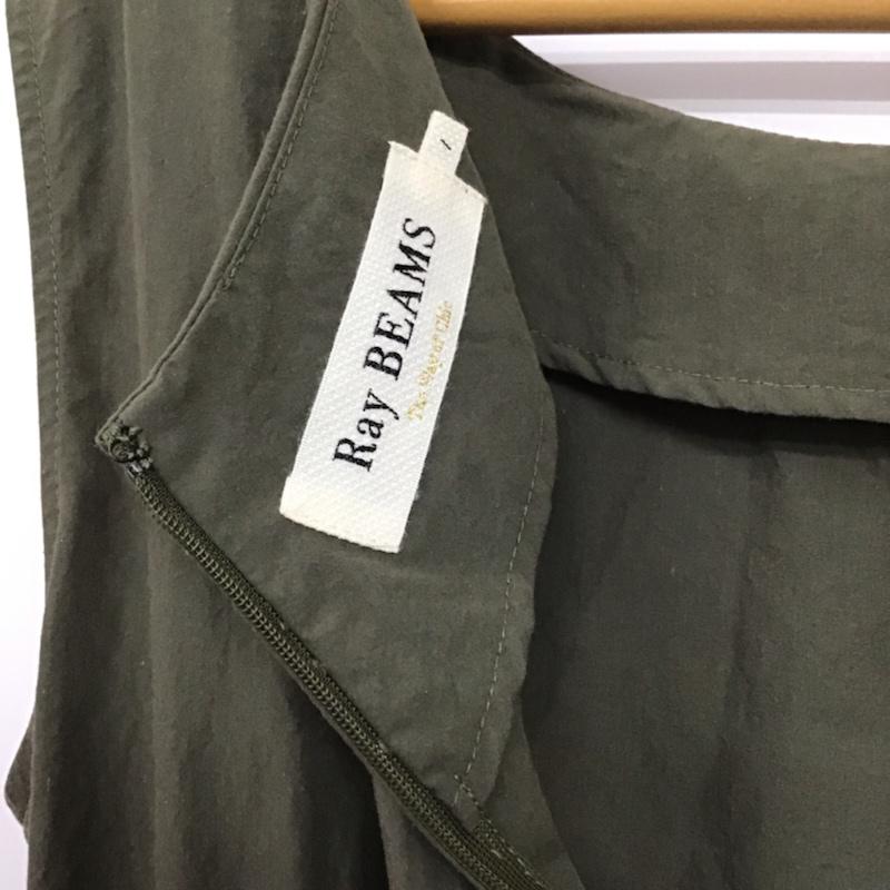 レイビームス Ray BEAMS ワンピース ひざ丈スカート 1 無地 カーキ / カーキ /  レディース USED 古着 中古 10072591